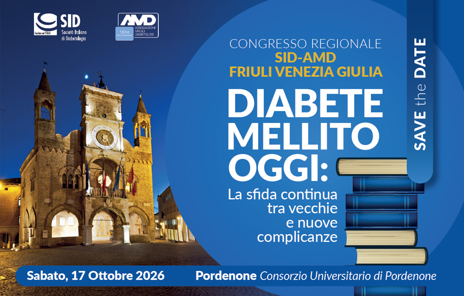 17 ottobre 2026 - Pordenone - Diabete Mellito Oggi: La sfida continua tra vecchie e nuove complicanze